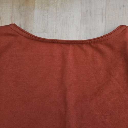 Kim Rogers Womens Stretch Burnt Orange Tee Cotton Scoop Neck Top Sz M - Picture 6 of 13