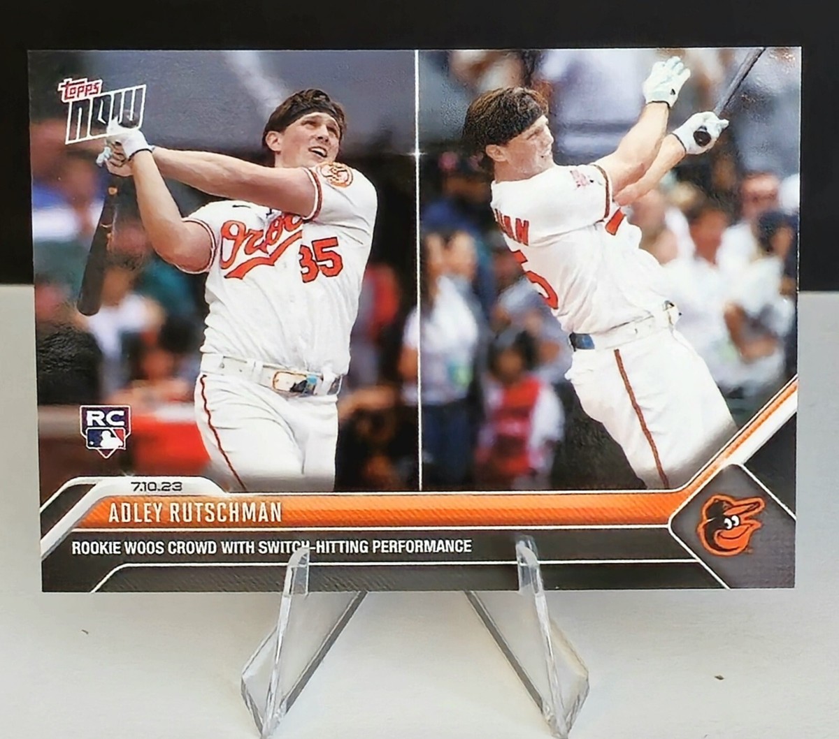 Adley Rutschman RC 2023 TOPPS NOW 557 Switch Hit Home Run Adley Rutschman RC 2023 TOPPS NOW 557 Switch Hit Home Run