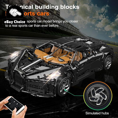 Sports Car Building Kit 4688pcs Remote Control STEM Toy Boys Girls Age 8+ - Picture 2 of 12