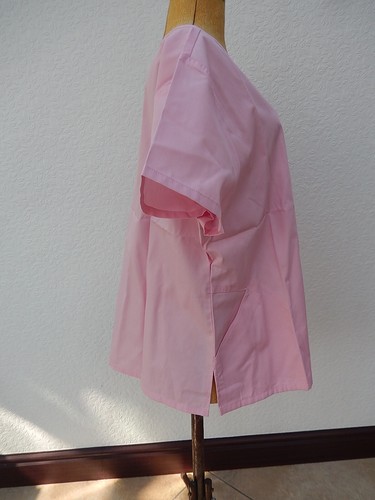 Cherokee Workwear Ladies Top Size XL Pale Pink Faux Wrap Front Short Sleeve BNWT - Picture 4 of 15