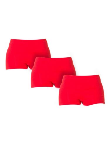 Pack Of 3 Womens Ladies Plain Underwear High Waist Stretch Boxer Shorts Lot New - Picture 14 of 18