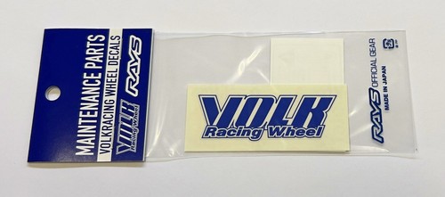 AUTHENTIC GENUINE RAYS VOLK RACING BLUE STICKER FOR TE37 WHEEL DECAL SET REPAIR - Picture 1 of 3