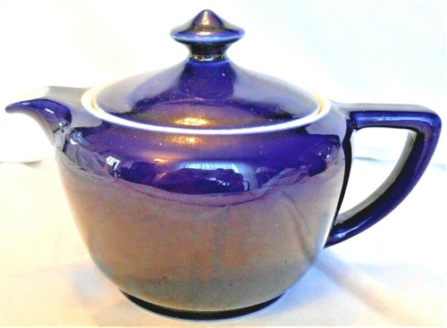 *RARE* Hall DAVE Teapot Coffee Pot, Cobalt Blue -- Screw Lock Lid - Not Perfect