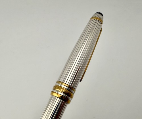 NOS Montblanc Meisterstuck Solitaire No.144 Sterling Silver Fountain Pen 18K Nib - Picture 10 of 24