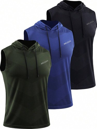 NELEUS Boyfriend Style Men's 3 Pack Workout Tank Tops Sleeveless-Lightning Deals - Picture 26 of 45