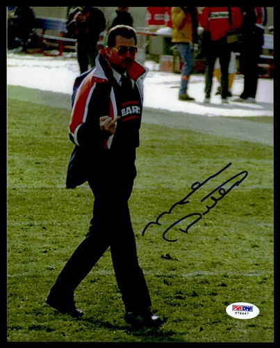 MIKE DITKA SIGNED 8X10 PHOTO - CHICAGO BEARS - PSA COA