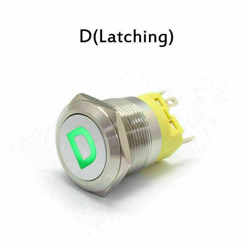 22mm LED Licht tastender Knopf Auto Edelstahl Druckschalter Metallschalter 12V - Bild 12 von 35