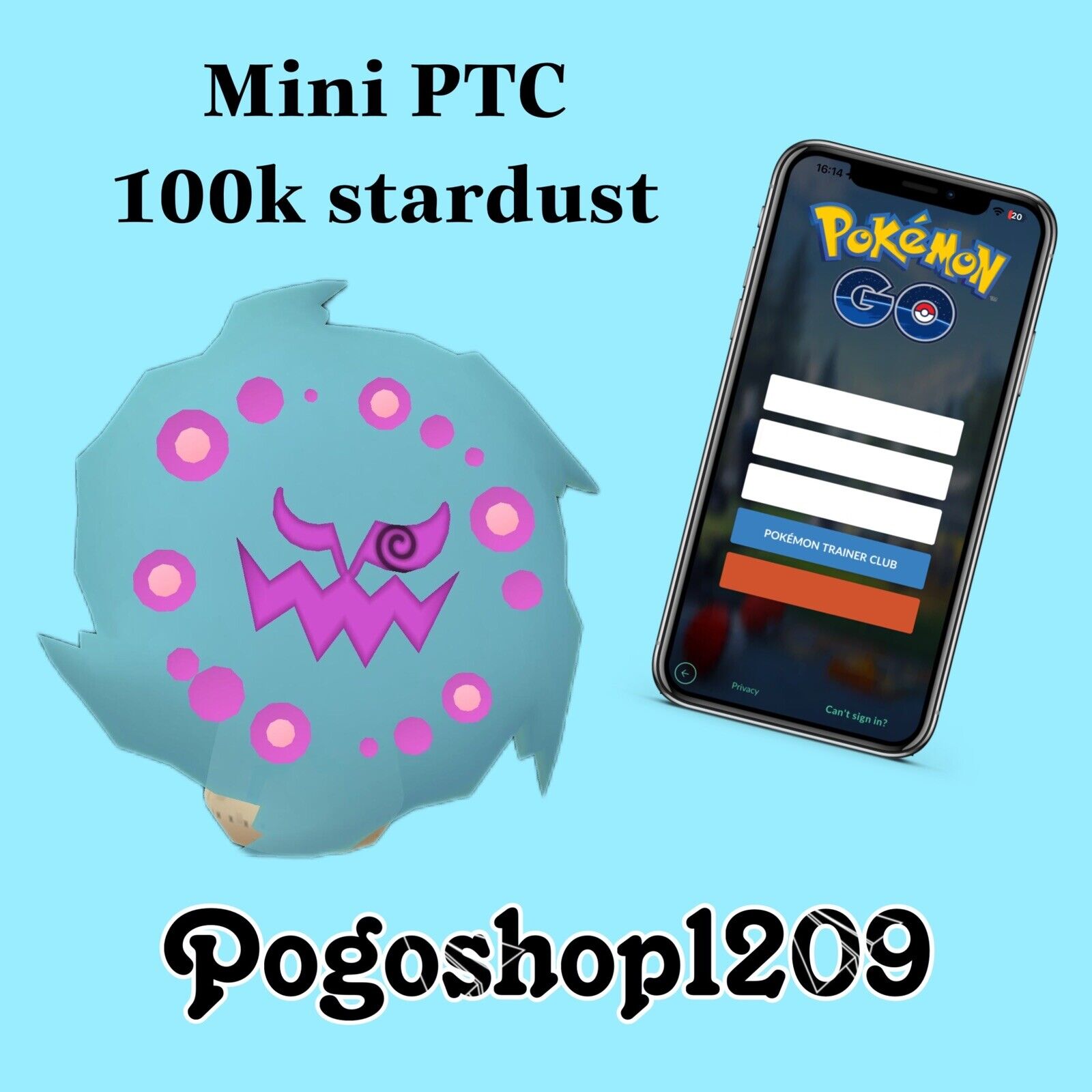 Pokémon Go Shiny Spiritomb - mini act PTC 100k stardust