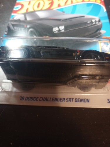 Hot Wheels 2023 HW Muscle Mania 6/10 Black '18 Dodge Challenger SRT Demon N Case - Picture 2 of 6