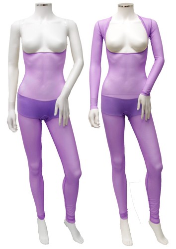 All in One Unitard, Catsuit, Power Mesh Bodysuit, Dance Wear Legs Sleeves Tights - Picture 16 of 38