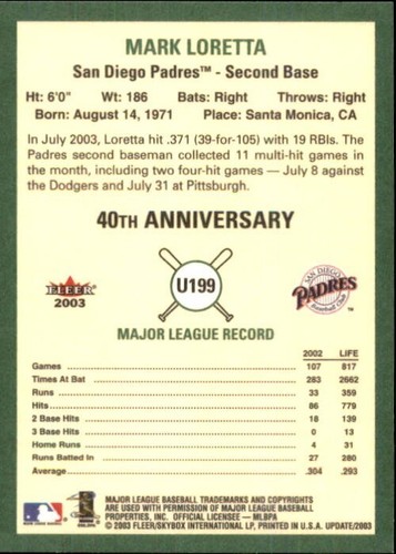 2003 Fleer Tradition Update Base Cards Baseball - Pick Your Card - Picture 327 of 471