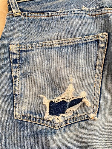 VINTAGE 1950s LEVI'S 501XX big-E selvedge usa 501 levis distressed denim 50s 60s - Picture 10 of 24