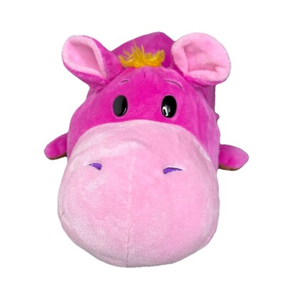 Flip A Zoo Ava Hippo Geo Giraffe Large Reversible Large Plush Jay Play 2015 EUC