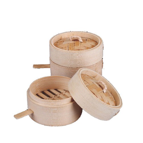 Wooden Steamer Dumpling Small for Cooking Dessert Round Steamed Rack - Imagen 5 de 12