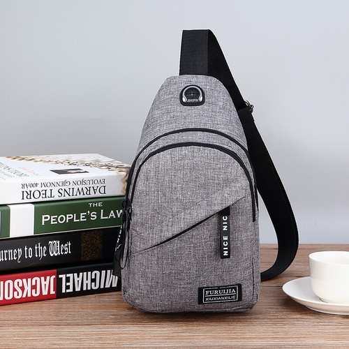 Herren Damen Sling Bag Brust Bauchtaschen Cross Body Reise Sport Schulter Rucksack - Bild 34 von 49