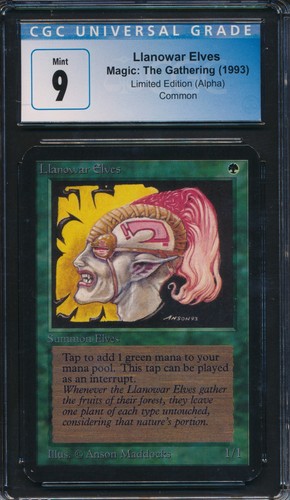 Alpha Llanowar Elves CGC 9 Graded Magic MTG (6020) -magicgraders- - Picture 1 of 3