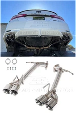 For 18-24 Toyota Camry 2.5 3.5 | Muffler Delete 3.5" Quad Tips Axle Back Exhaust