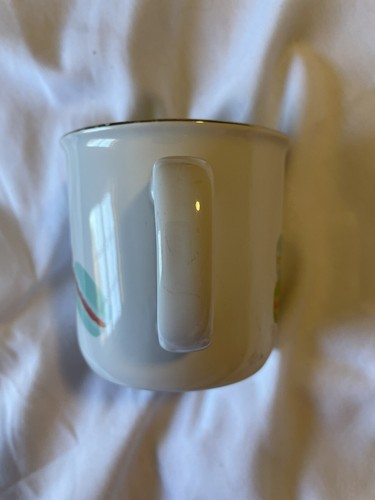 DAVIDsTEA Cup Mug Macaroons 3.5” tall. Gold Rim - Picture 4 of 9