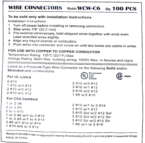 Blue Winged Electrical Wire End Connectors Caps Bulk 100 Pack / 14-6 AWG - Bild 2 von 3