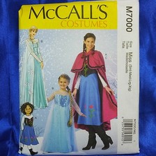 McCall/'s M7000 Frozen Princess Costume Cape Dress Sewing Pattern KIDS sz 3-14