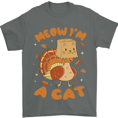 Thanksgiving Christmas Turkey I'm a Cat Mens T-Shirt 100% Cotton - Picture 74 of 104