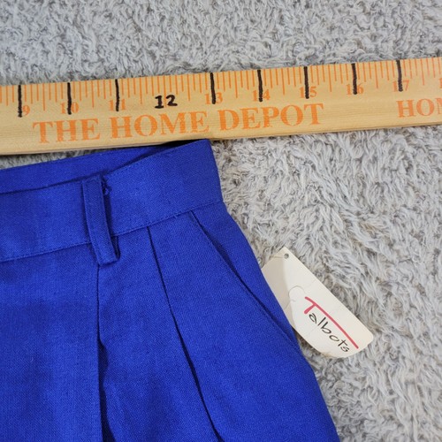 Talbots Shorts Womens 8 Blue High Waist Bermuda Coastal Aloha 25x9 Vintage - Picture 2 of 9