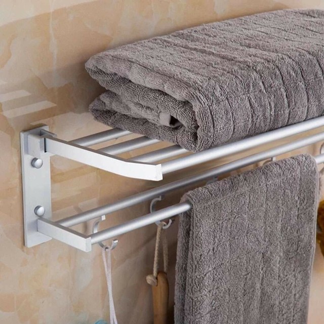 Wall Mount Towel Holder Rack Tier Bath Room Shelf Hotel Camper Storage Spa Large For - Bath Towel Wall Holder Wall Mount Towel Holder Rack Tier Bath Room Shelf Hotel Camper Storage Spa Large For - Bath Towel Wall Holder