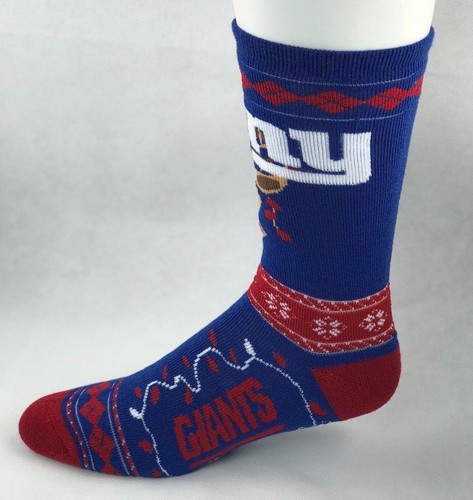 Calcetines de vacaciones de los New York Giants de la NFL talla grande (para hombre 10-13) - nuevos con etiquetas - Imagen 3 de 7