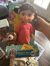 DISNEY PIXAR MONSTERS INC BABBLIN BOO DOLL W MAGICAL LITTLE MIKEY 2001 NEW WORKS
