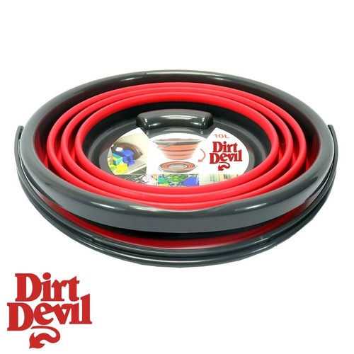 Flapping bucket DIRT DEVIL red bucket folding 10 liter folding bucket water bucket plaster bucket - Picture 10 of 10