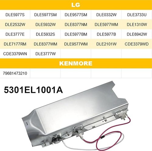 Dryer Heating Element For LG Dryer DLEX7880WE DLEX7900BE DLEX8377N DLEX8377NM - Picture 3 of 8