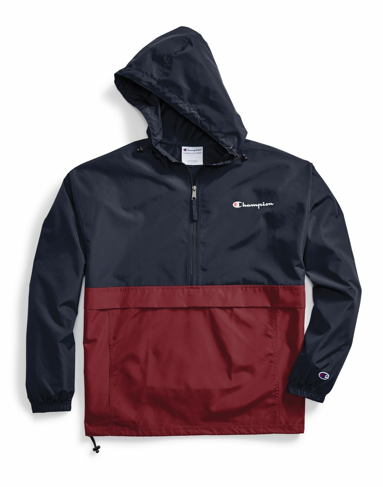 champion packable anorak jacket red