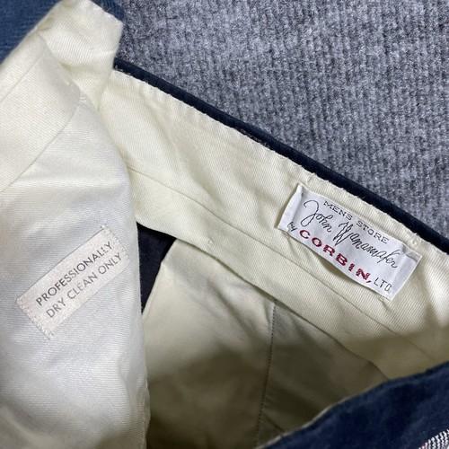 VINTAGE 60s Corbin Wool Patchwork Trousers Pants Men Size 35x32 John Wanamaker - 第 12/17 張圖片