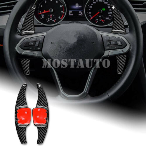 For VW Tiguan Touareg Passat Atlas CC Carbon Fiber Steering Wheel Paddle Shifter - Afbeelding 1 van 9