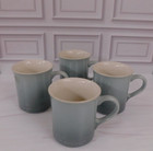 Le Creuset Stoneware 14 Ounce Set of 4 Mugs, Sea Salt - New
