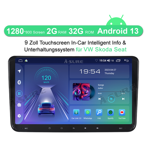 2+32G Android 13 Carplay Autoradio +AHD Für VW GOLF 5 6 Passat Touran Plus Caddy - Bild 2 von 10