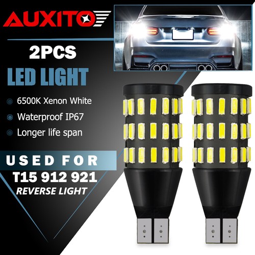 2X AUXITO Backup Reverse Lights 921 912 T15 LED 6000K White Bulb 3000LM 54H - Picture 1 of 12