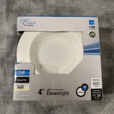 Euri Lighting DLC4-1040e LED 4" Downlight, Retrofit Line, Bright White 4000K, D