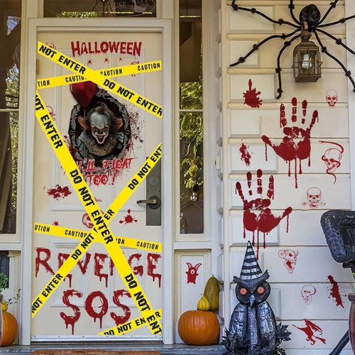 Halloween Caution Tape 1.9inch x 82Feet Halloween Decorations Caution Tape Hallo - Picture 3 of 8