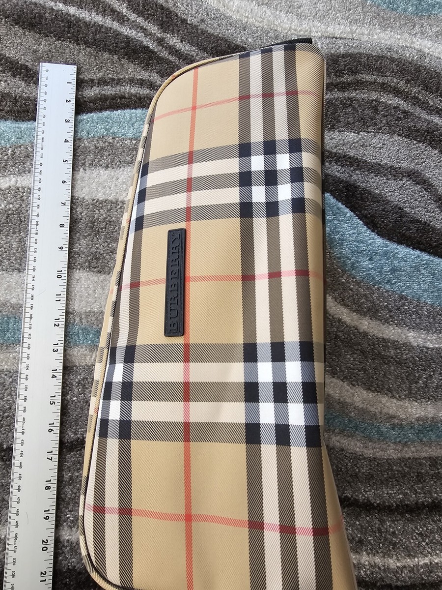 BURBERRY GOLF SHOE CARRIER Beige Vintage Check Golf Shoe Bag BURBERRY GOLF SHOE CARRIER Beige Vintage Check Golf Shoe Bag