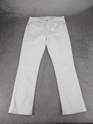 AG Jeans Womens 31 Mari High Rise Slim Straight White Denim NEW *