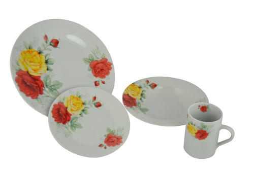 16 Piece Floral Dinnerware Set Service for 4 - Picture 2 of 3