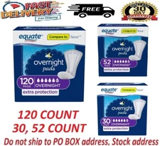 Equate Women's Overnight Ultimate-Extra Coverage Incontinence Pads