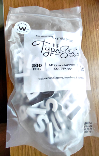 The Type Set Co. Modern Magnetic Letters – 200-Piece Set - White 1"