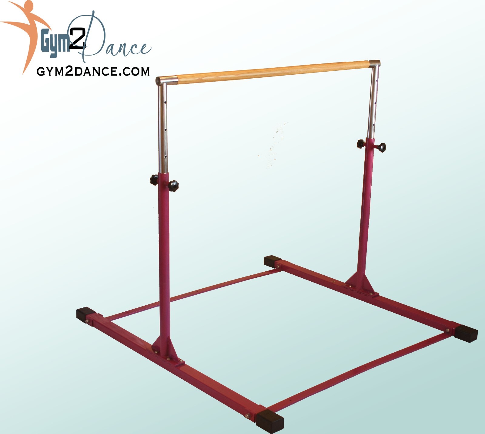 Gymnastics Bar Model DX, by Gym2Dance, Adjustable 3' 5' solid wood