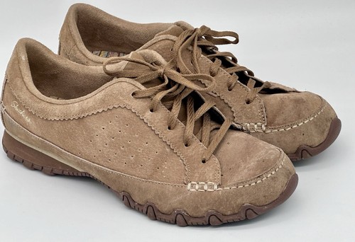 Skechers Wildleder Casual Comfort Damen 7,5 Schnürschuhe, Desert Brown, SN44703W - Bild 4 von 11