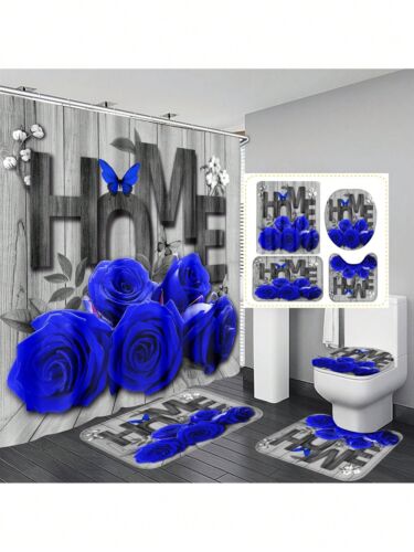Bathroom Non-Slip Decorative Mats and Waterproof Shower Curtains-Limited