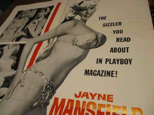 Playgirl After Dark Jayne Mansfield 1960 Movie Poster 27x40 One Sheet Sexy Pose - Picture 5 of 13