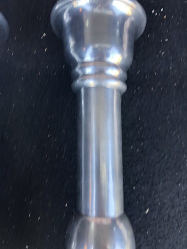 Paradigm Exclusives India Silverplated Candle Stick Holders Silver 9 3/8" Tall - Picture 3 of 6