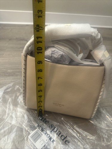 Bolso de Mano/Brossbody KATE SPADE Cuero Cosido Mediano NUDO~Beige/Crema/Hueso - Imagen 7 de 8
